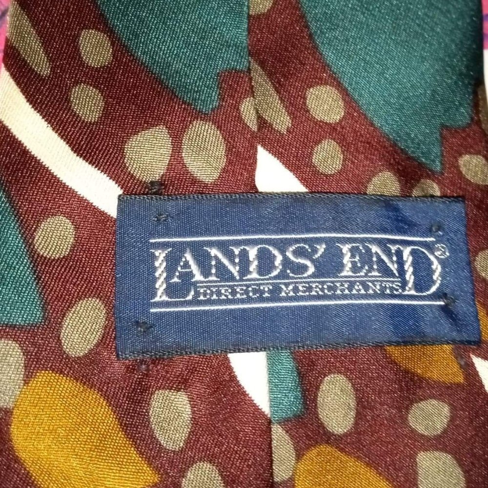 LANDS END SPLOTCHED BEAUTIFUL COLORS TIE!